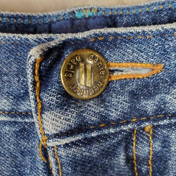 Vintage 80's Jean Shorts High Rise Mom Size 13 Cotton Denim Bermuda Festival - Picture 4 of 10